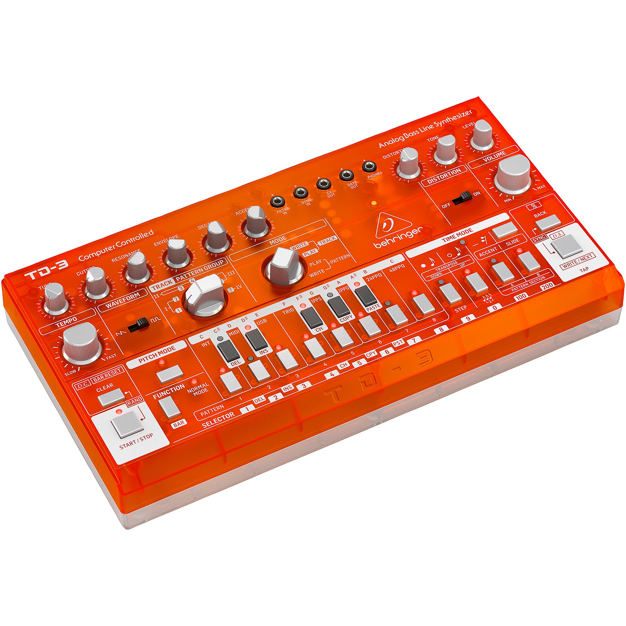 鍵盤楽器 behringer td-3-tg Behringer TD-3-TG Analog Bass Line Synthesizer - Tangerine