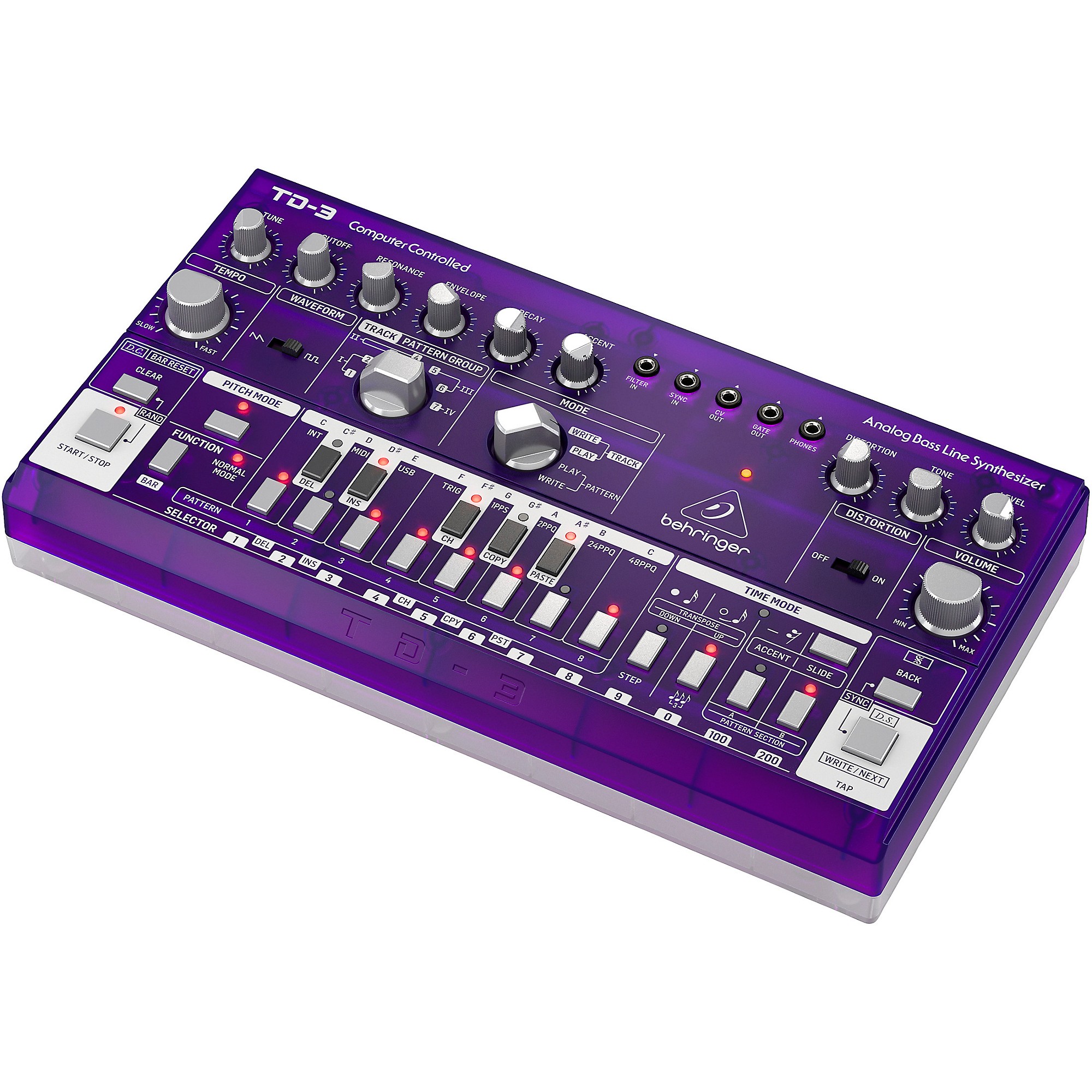 Behringer TD-3-GP Analog Bass Line Synthesizer - Purple | Guitar