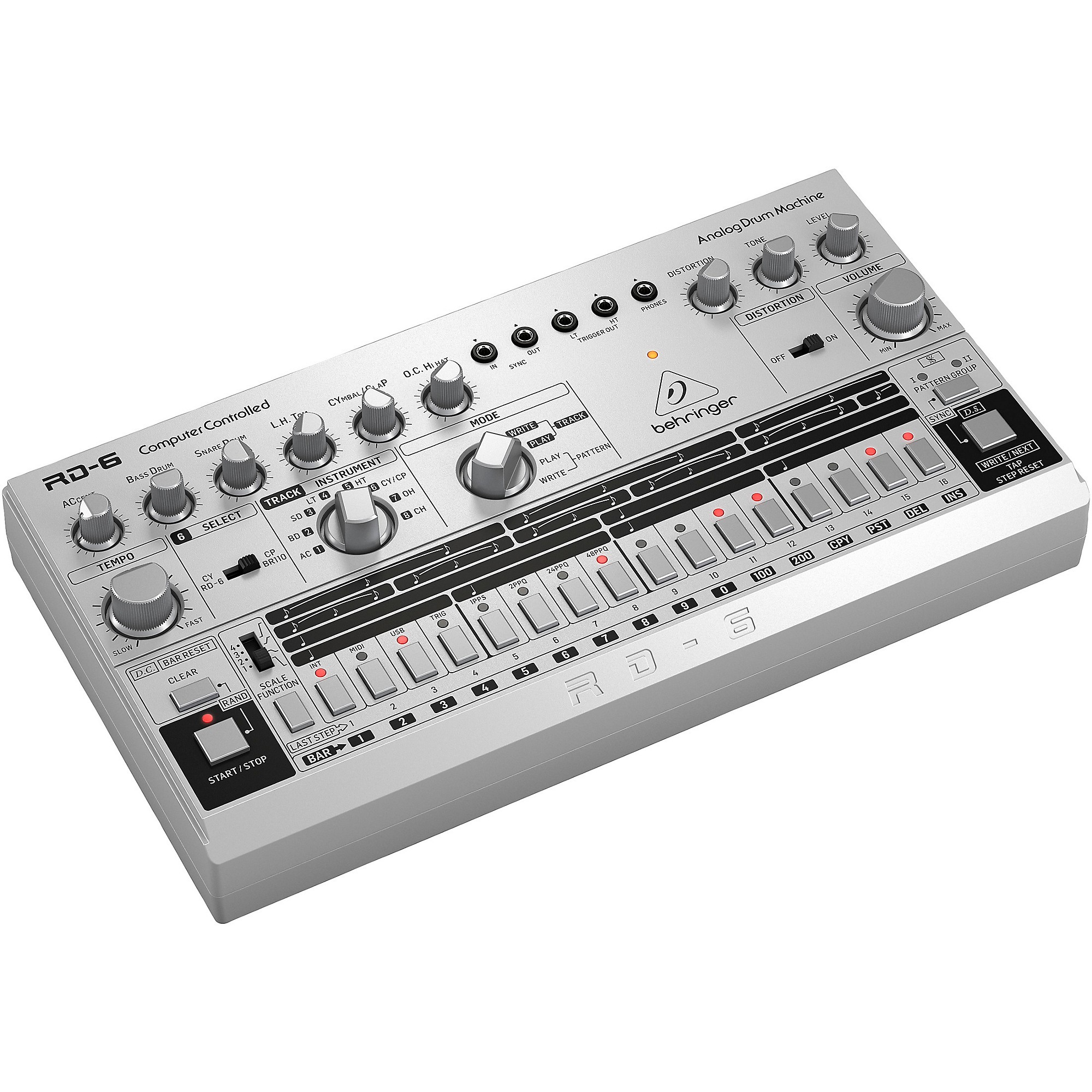 Behringer RD-6-SR Analog Drum Machine - Silver | Guitar Center