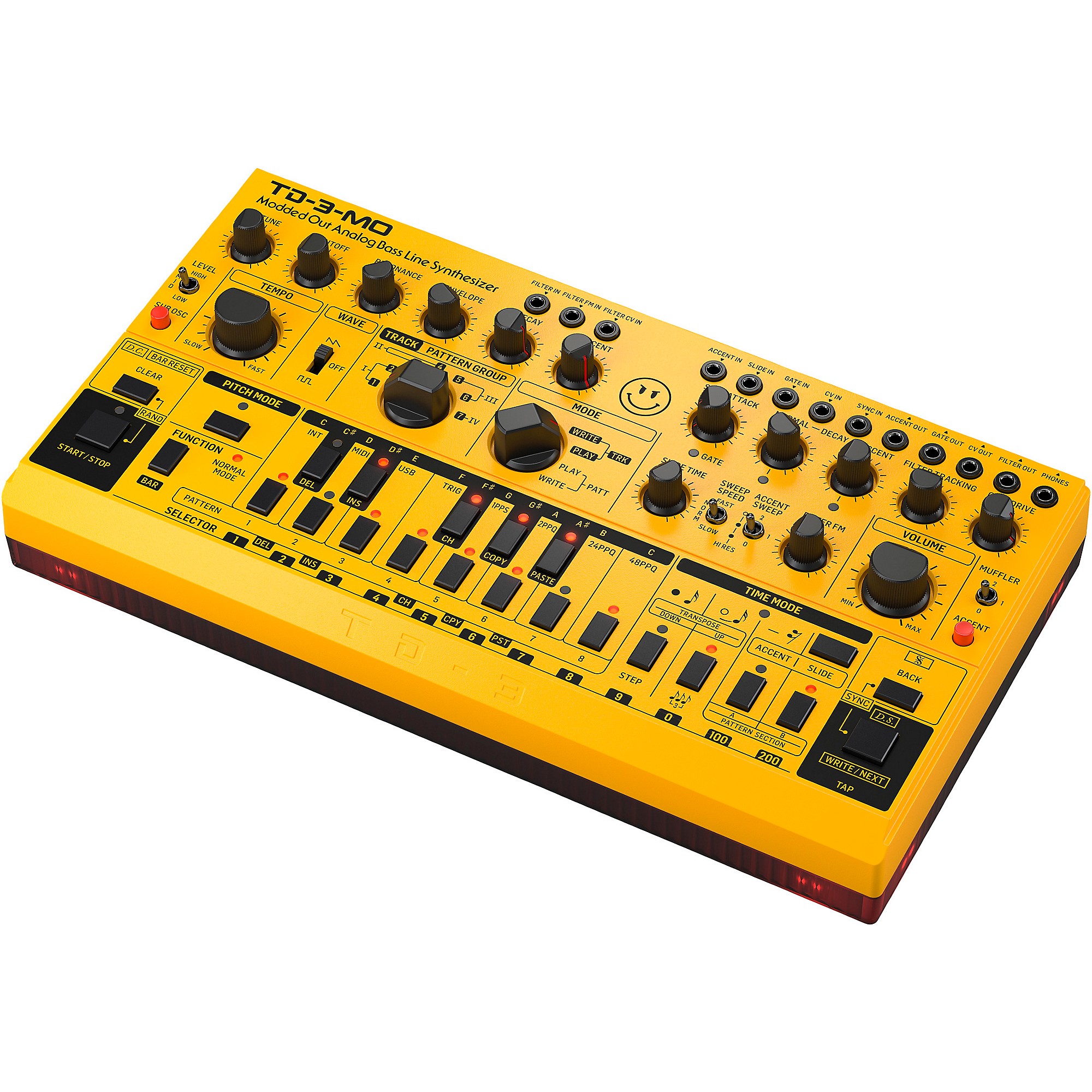 Behringer TD-3-MO-AM Analog Bass Line Synthesizer - Yellow