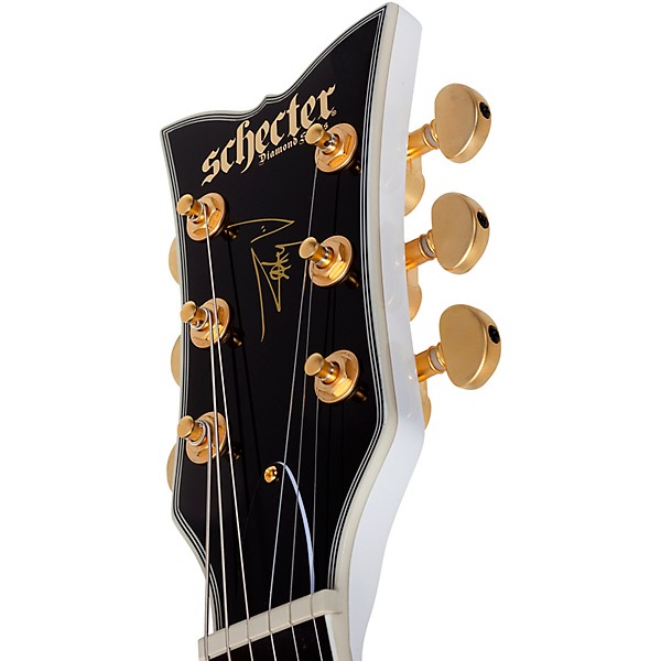 Schecter Guitar Research ZV-H6LLYW66D Zacky Vengeance Electric Guitar Gloss White