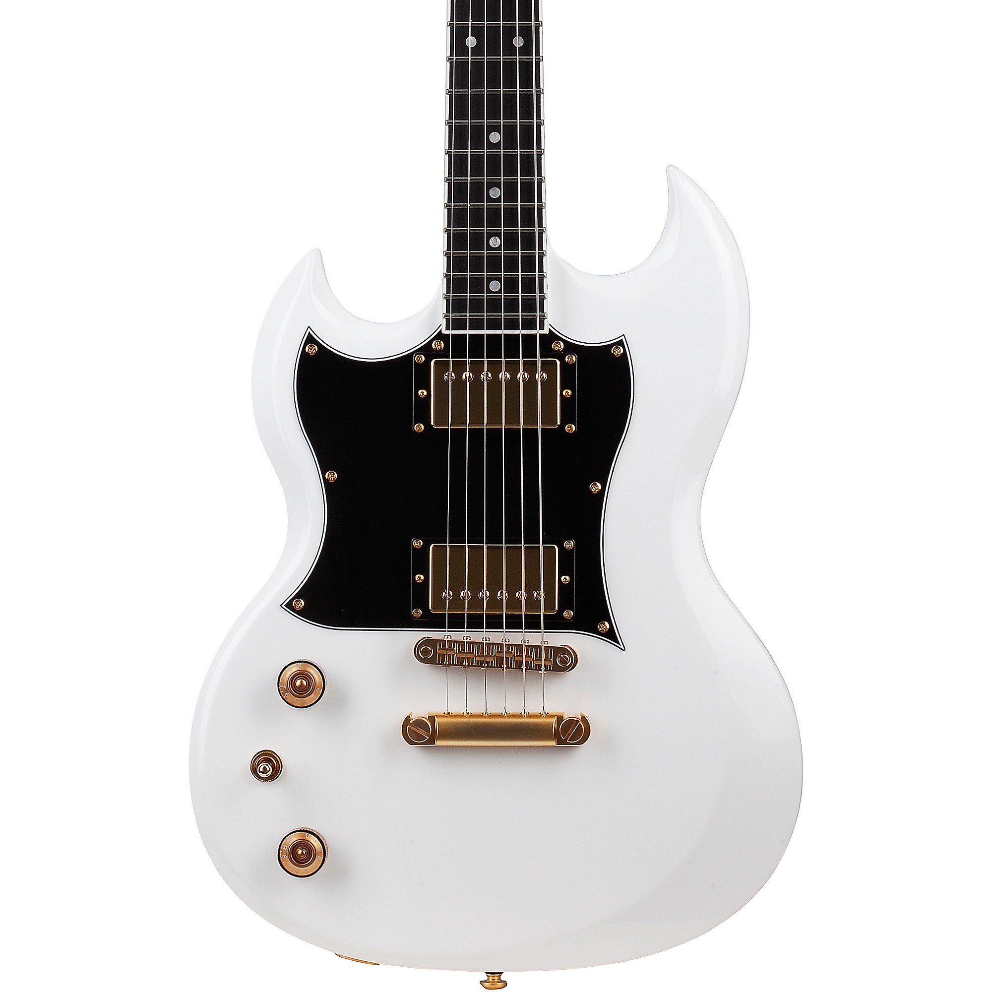 Schecter Guitar Research ZV-H6LLYW66D Zacky Vengeance Left-Handed Electric  Guitar Gloss White