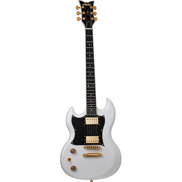 Schecter Guitar Research ZV-H6LLYW66D Zacky Vengeance Left-Handed Electric Guitar Gloss White