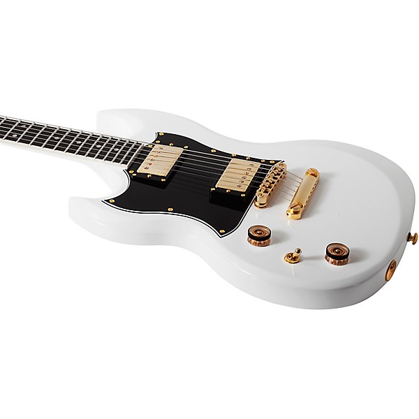 Schecter Guitar Research ZV-H6LLYW66D Zacky Vengeance Left-Handed Electric Guitar Gloss White