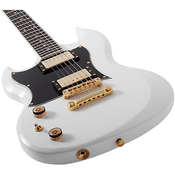 Schecter Guitar Research ZV-H6LLYW66D Zacky Vengeance Left-Handed Electric Guitar Gloss White