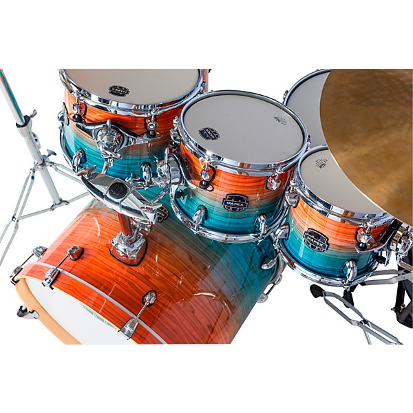 Mapex Armory Limited Edition 7-Piece Shell Pack with 22 in. Bass Drum Garnet Ocean