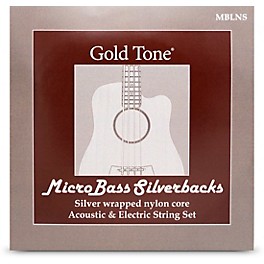 Gold Tone MBLNS MicroBass LaBella 'Silverback' Silver-Wrapped Nylon Strings