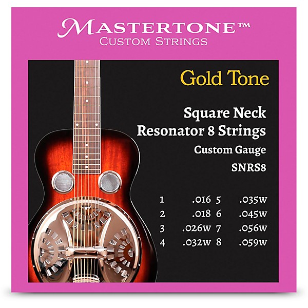 Gold Tone SNRS8 Square Neck Resonator 8 Strings