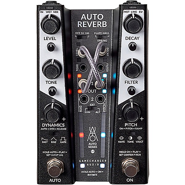 Gamechanger Audio AUTO REVERB Pitch and Dynamics Responsive Reverb Effects Pedal Black