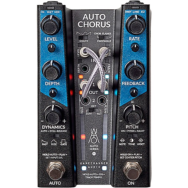 Gamechanger Audio AUTO CHORUS Pitch and Dynamics Responsive Chorus Effects Pedal Black