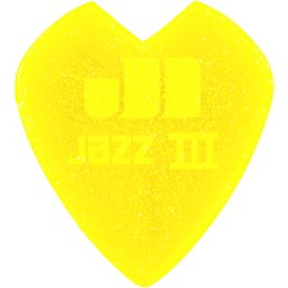 Dunlop Kirk Hammett Jazz III Yellow Glitter Guitar Pick 1.35 mm 24 Pack