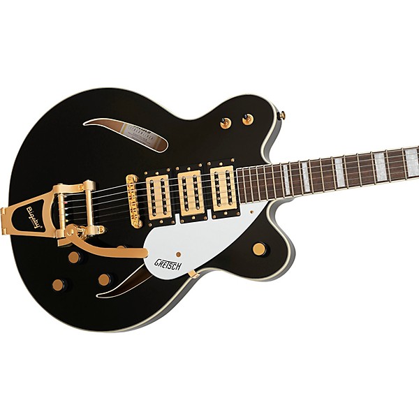 Gretsch Guitars Streamliner Cat-Eye Limited-Edition Center Block Electric Guitar With Bigsby & Gold Hardware - Black