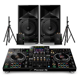 AlphaTheta WAVE-EIGHT 8" Portable Powered Speaker Pair With XDJ-XZ Professional Standalone DJ System