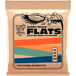 Ernie Ball P02801 Short Scale Flatwound Group 2 Electric Bass Strings 45 - 105