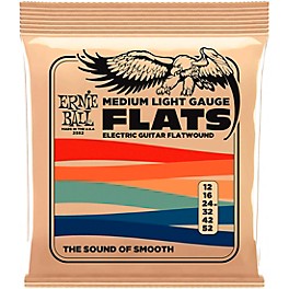 Ernie Ball P02582 Medium Light Flatwound Electric Guitar Strings 12 - 52