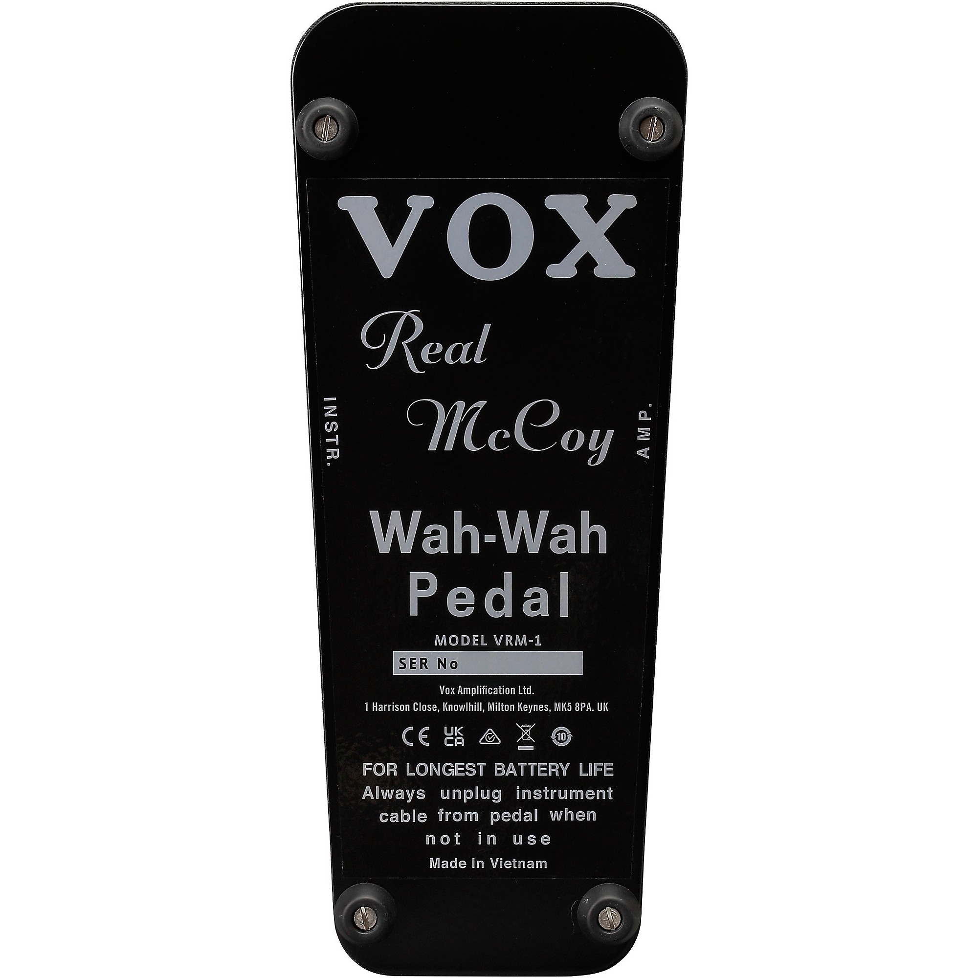 VOX VRM-1 Real McCoy Limited-Edition Wah Effects Pedal