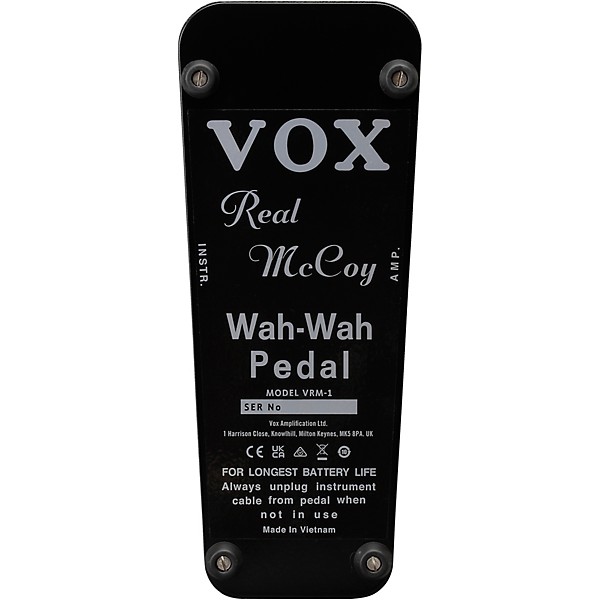 VOX VRM-1 Real McCoy Wah Effects Pedal Black