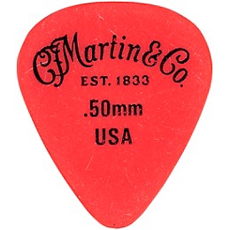 Martin Delrin Guitar Picks .50 mm 12 Pack