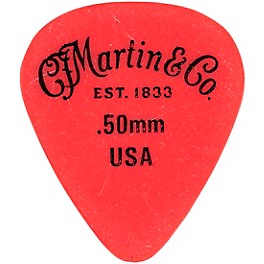 Martin Delrin Guitar Picks .60 mm 12 Pack Martin Delrin Guitar Picks .50 mm 12 Pack