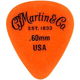 Martin Delrin Guitar Picks .60 mm 12 Pack Martin Delrin Guitar Picks .60 mm 12 Pack