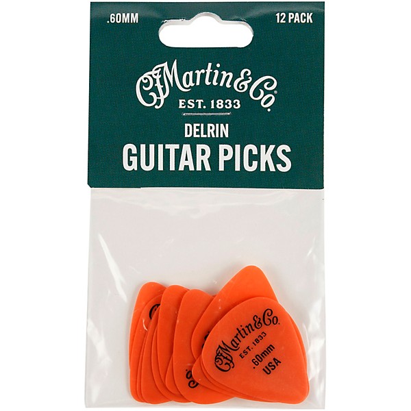 Martin Delrin Guitar Picks .60 mm 12 Pack