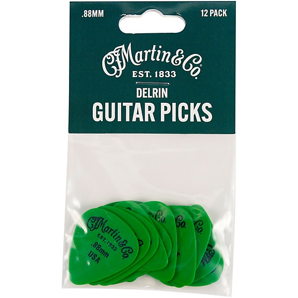 Martin Delrin Guitar Picks .88 mm 12 Pack