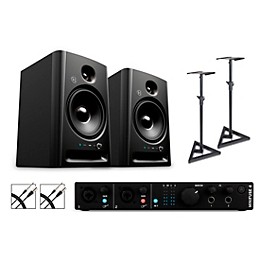 Arturia Minifuse 4 with Harbinger Studio Monitor Pair (Stands & Cables Included) SM508 Black