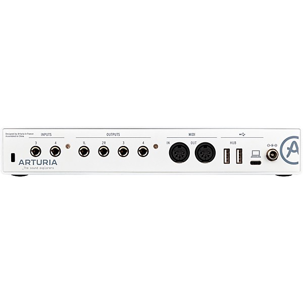 Arturia Minifuse 4 with Harbinger Studio Monitor Pair (Stands & Cables Included) SM505 White