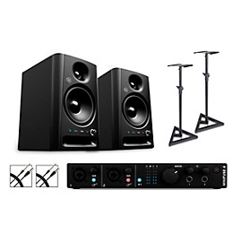 Arturia Minifuse 4 with Harbinger Studio Monitor Pair (Stands & Cables Included) SM505 Black
