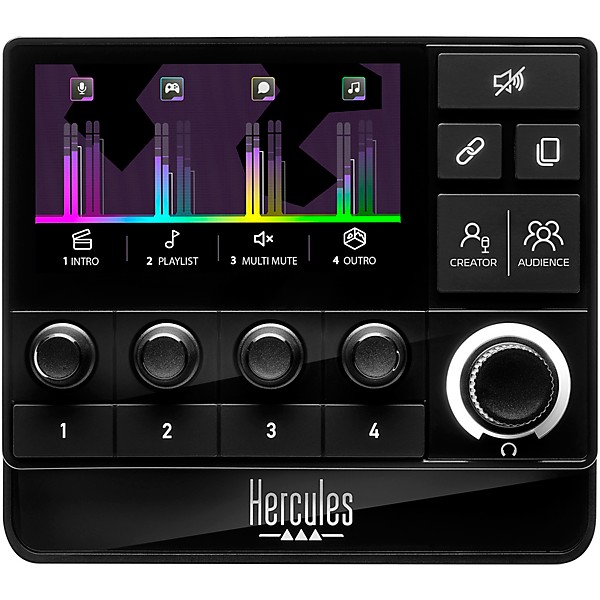 Hercules DJ Stream 200 XLR Customizable 8-Track Audio Mixer for Advanced Streaming, Content Creation & Gaming (Windows PC)