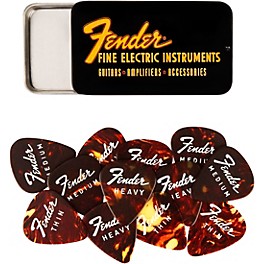 Fender Fine Electric Variety Pick Tin 12 Pack