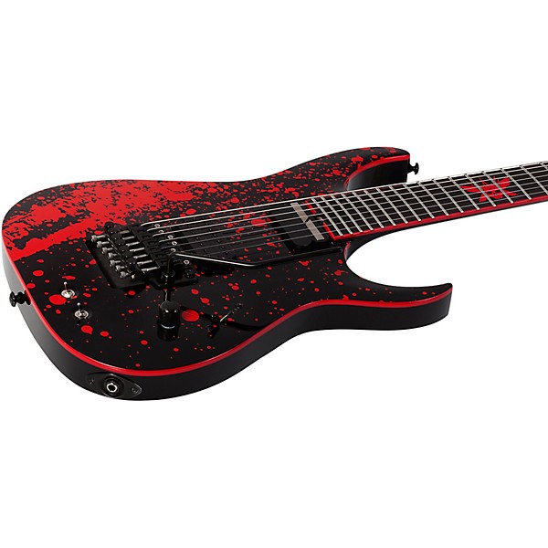 Schecter Guitar Research Sullivan King Banshee-7 FR-S Electric Guitar Obsidian Blood