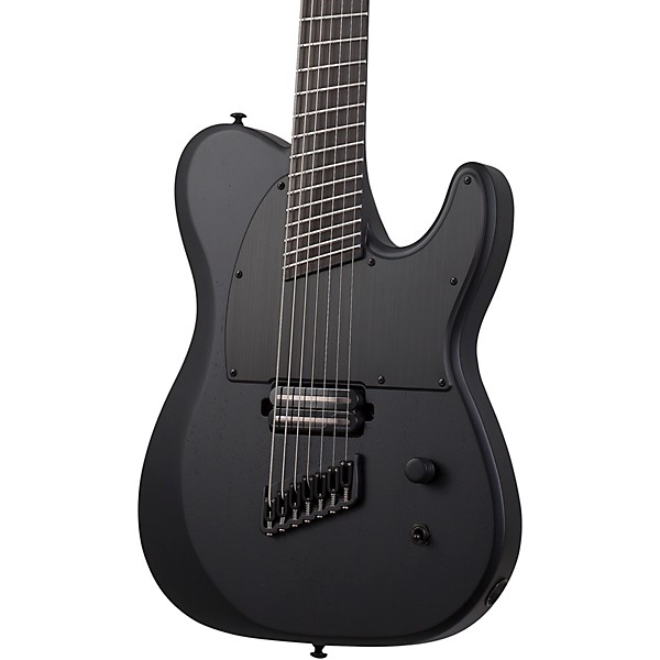 Schecter Guitar Research PT-7 MS Black Ops 7-String Electric Guitar Satin Black Open Pore