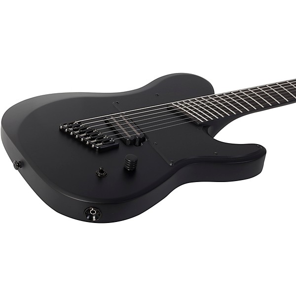 Schecter Guitar Research PT-7 MS Black Ops 7-String Electric Guitar Satin Black Open Pore