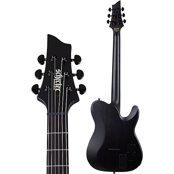 Schecter Guitar Research PT Black Ops Left Handed Electric Guitar Satin Black Open Pore