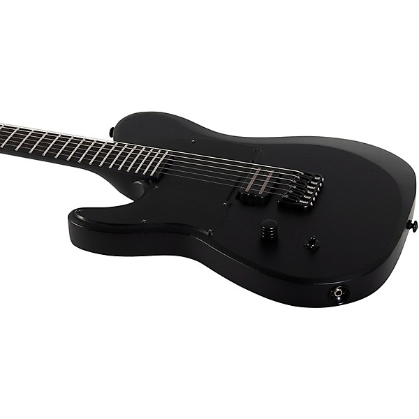 Schecter Guitar Research PT Black Ops Left Handed Electric Guitar Satin Black Open Pore