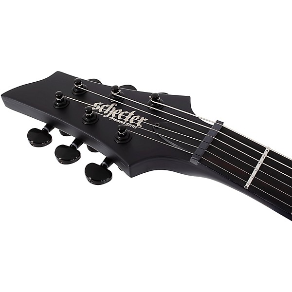 Schecter Guitar Research PT Black Ops Left Handed Electric Guitar Satin Black Open Pore