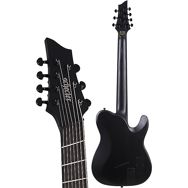 Schecter Guitar Research PT-7 MS Black Ops Left Handed Electric Guitar Satin Black Open Pore
