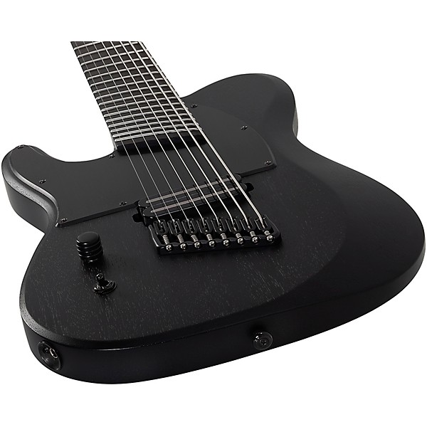 Schecter Guitar Research PT-8 MS Black Ops Left Handed Electric Guitar Satin Black Open Pore