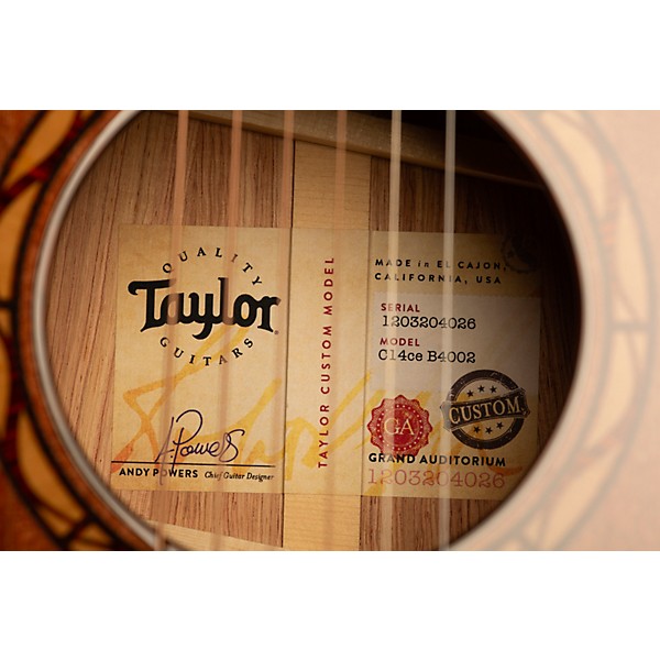 Taylor Custom Sinker Rosewood-Honduran Rosewood Grand Auditorium Acoustic-Electric Guitar Shaded Edge Burst