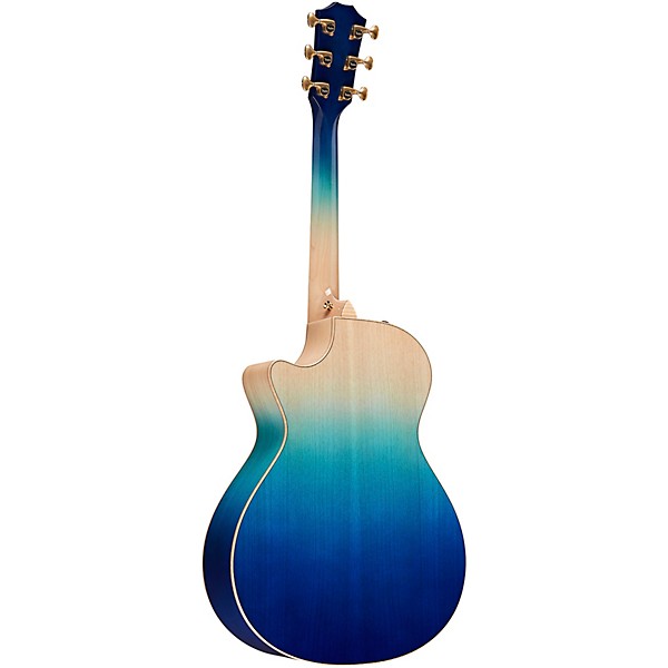 Taylor Custom All Urban Ash 12-Fret Grand Concert Acoustic-Electric Guitar Ombre Blue