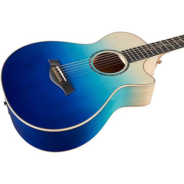 Taylor Custom All Urban Ash 12-Fret Grand Concert Acoustic-Electric Guitar Ombre Blue