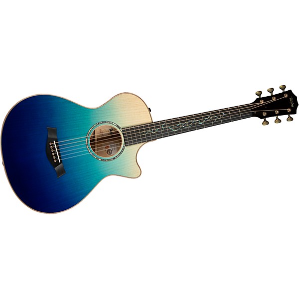 Taylor Custom All Urban Ash 12-Fret Grand Concert Acoustic-Electric Guitar Ombre Blue