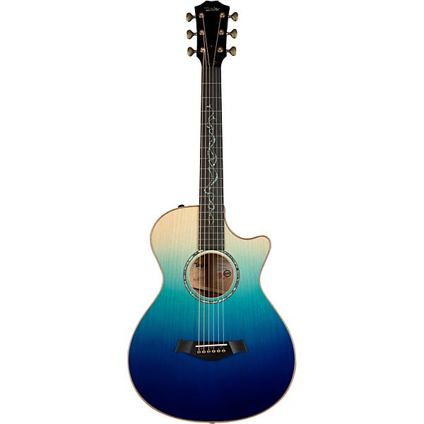 Taylor Custom All Urban Ash 12-Fret Grand Concert Acoustic-Electric Guitar Ombre Blue