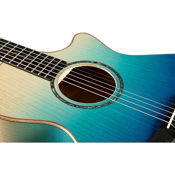 Taylor Custom All Urban Ash 12-Fret Grand Concert Acoustic-Electric Guitar Ombre Blue