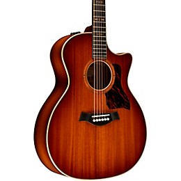 Taylor Custom All Ribbon Mahogany Grand Auditorium Acoustic-Electric Guitar Shaded Edge Burst