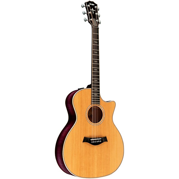Taylor Custom Sitka Spruce-Flamed Maple Grand Auditorium Acoustic-Electric Guitar Lilac Wine