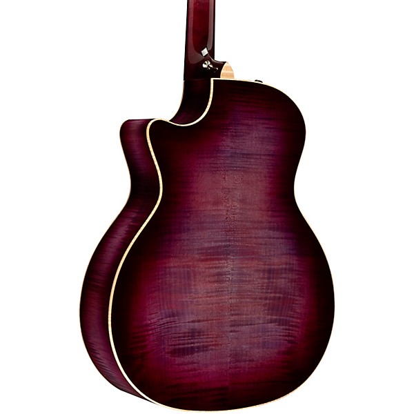 Taylor Custom Sitka Spruce-Flamed Maple Grand Auditorium Acoustic-Electric Guitar Lilac Wine