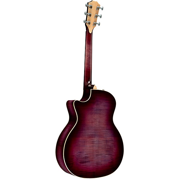 Taylor Custom Sitka Spruce-Flamed Maple Grand Auditorium Acoustic-Electric Guitar Lilac Wine