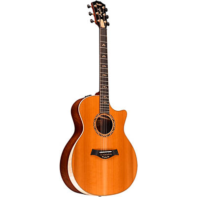 Taylor Custom Western Red Cedar-Grafted Walnut Grand Auditorium Acoustic-Electric Guitar Shaded Edge Burst for sale